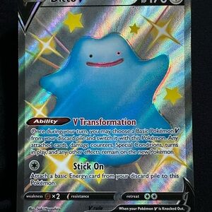 Ditto Pokémon Card with Holographic Design